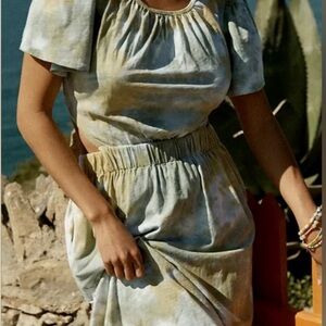 T.La Green Tye Dye Maxi Dress Open Back